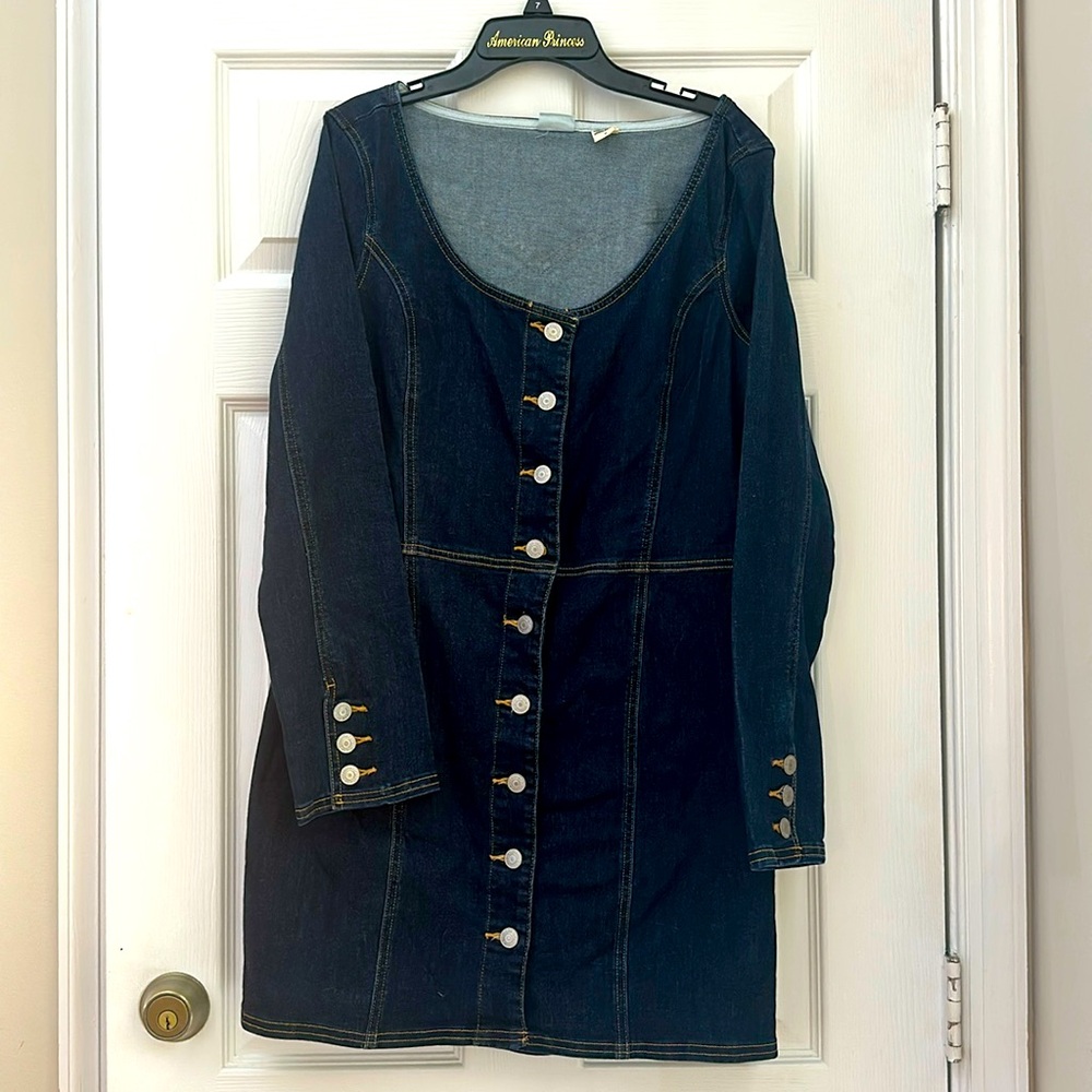 Levi's Dark Blue Long Sleeve Dress